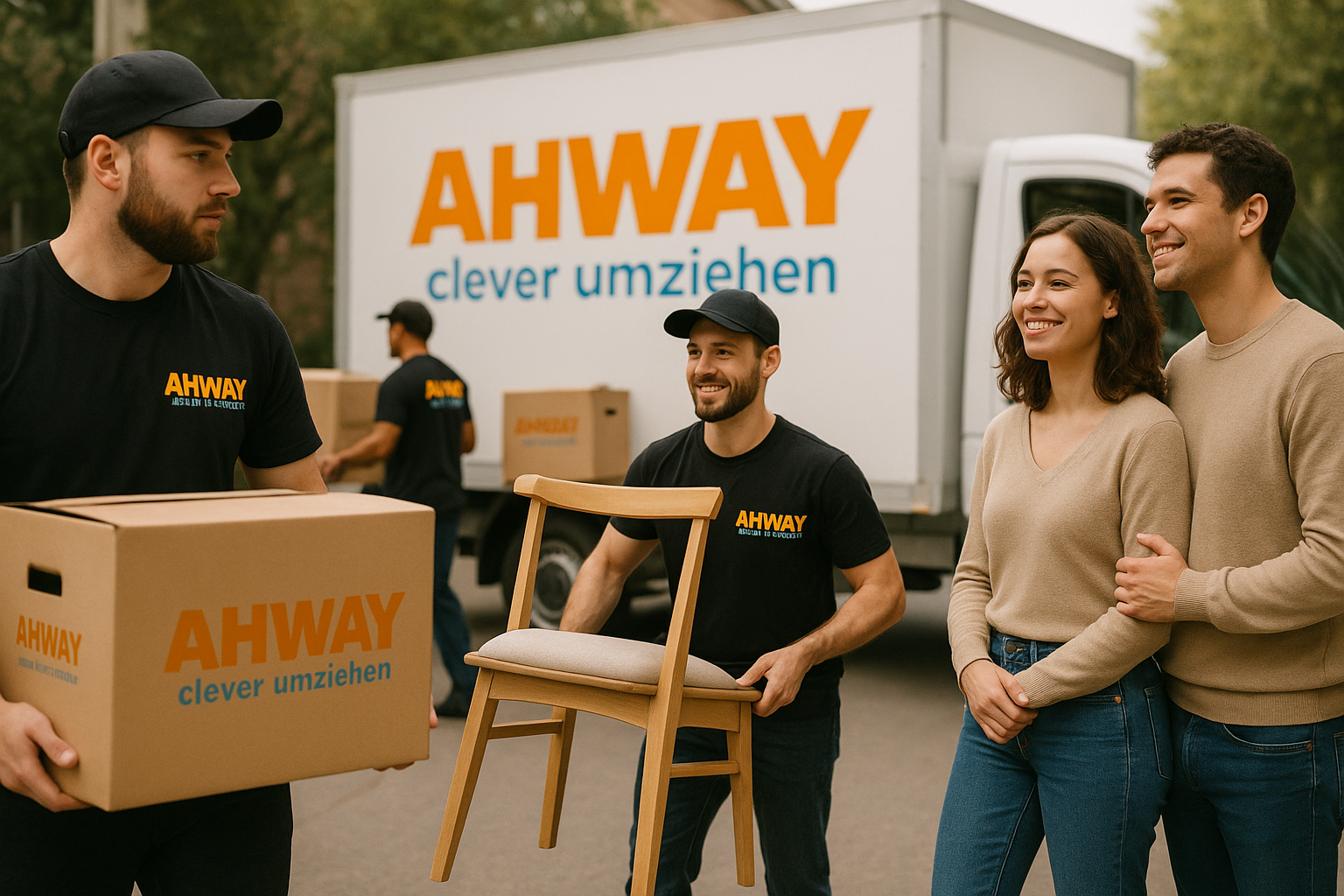 Umzug in Zürich mit Halteverbotszone und Profiteam